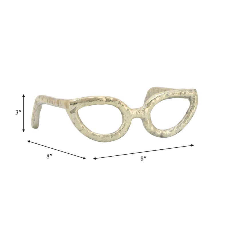 Sagebrook Home Abstract Modern Metal Glasses Aluminum Sculpture Decorative Object