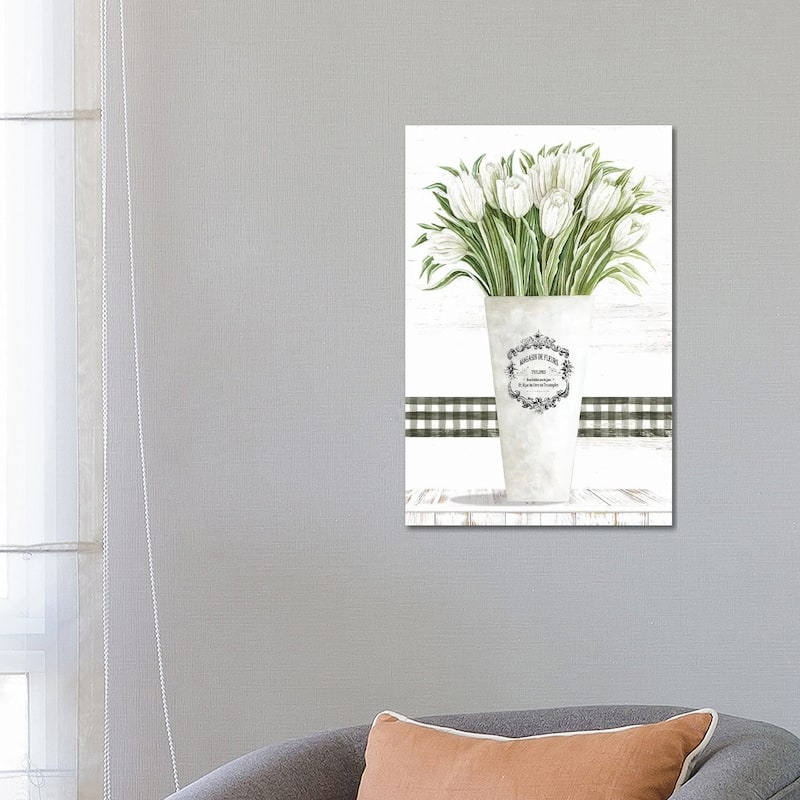 iCanvas "White Tulips" by Cindy Jacobs Canvas Print - 26x18x1.5