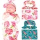 preview thumbnail 1 of 1, Newborn Baby Swaddle Blanket and Headband Value Set Pink and Blue