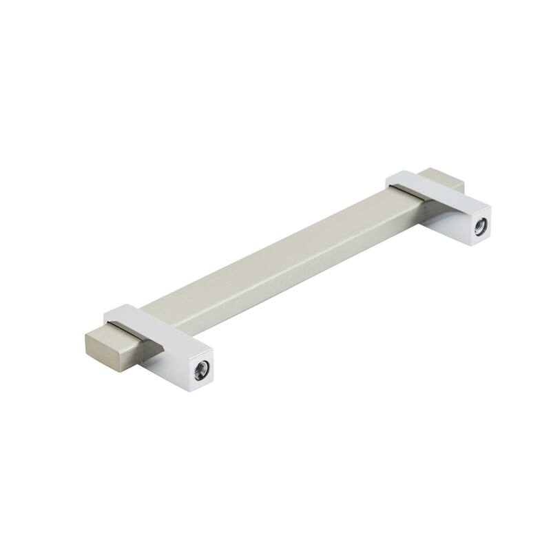 Mulino 5-1/16 in (128 mm) Center-to-Center Silver Champagne/Polished Chrome Cabinet Pull - 5.0625