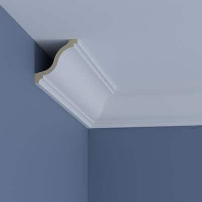4 3/4"H x 4 3/4"P x 6 5/8"F x 96"L Valentina Crown Moulding - 1-Pack
