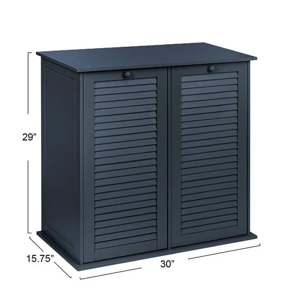 dimension image slide 2 of 4, Household Essentials Tilt-out Cabinet Laundry Sorter with Shutter Front