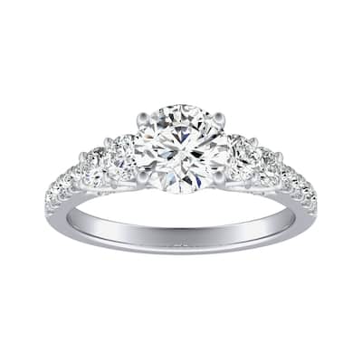 Auriya 14k Gold 2 1/4cttw 5-Stone Moissanite Engagement Ring