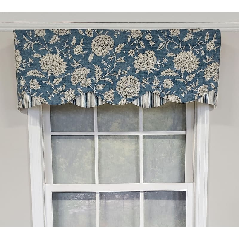 RLF Home Design Basanti Petticoat Window Valance - Navy