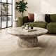 preview thumbnail 41 of 45, Studio London Maddox Single Round Coffee Table Stone Marble Effect