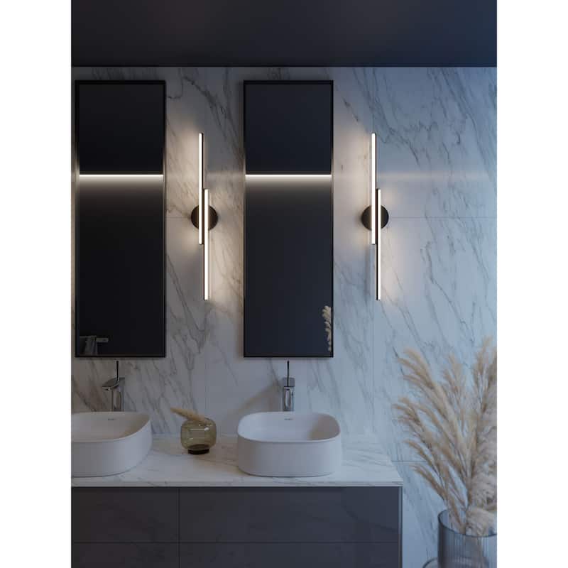AFX Ella LED Vanity - Black - 24.25-Inch