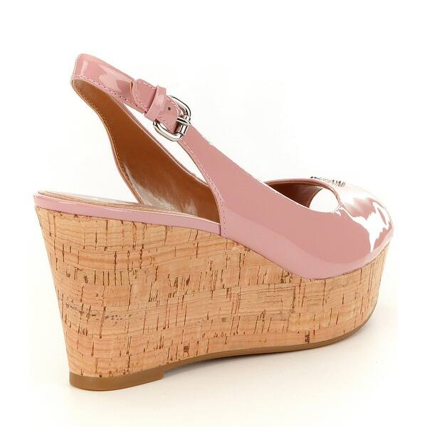 Shop Coach Womens Ferry Peep Toe Casual Platform Sandals