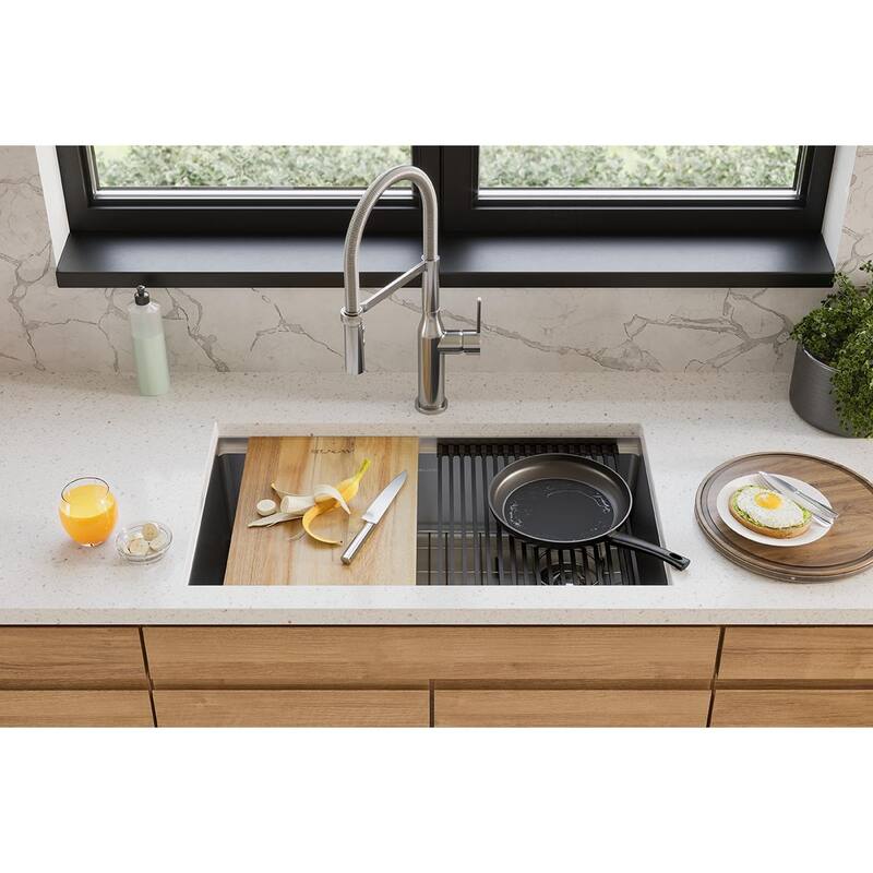 Elkay Acacia Hardwood 12" x 16-7/8" x 1" Cutting Board - 12 x 16-7/8 x 1