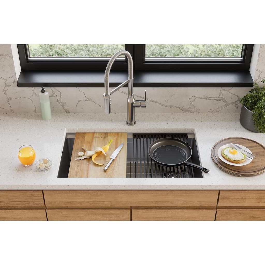 Elkay Acacia Hardwood 12" x 16-7/8" x 1" Cutting Board - 12 x 16-7/8 x 1