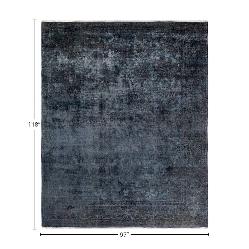 Vibrance, One-of-a-Kind Hand-Knotted Area Rug - Gray, 8' 1" x 9' 10" - 8' 1" x 9' 10"