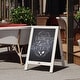 preview thumbnail 32 of 158, Wood A-Frame Magnetic Chalkboard Set-Markers, Stencils, and Magnets 30" x 20" - White Wash