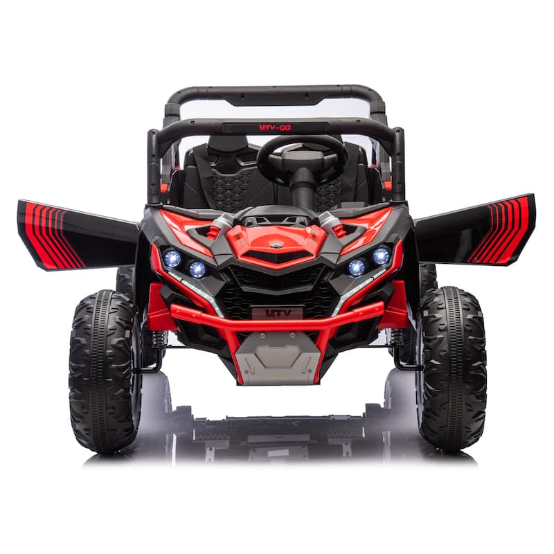 24V 2-Seater Kids Ride On UTV W/Parents Remote Control,4-Wheel Suspension,Slow Start,Large wheel,Anti-collision bar,LED