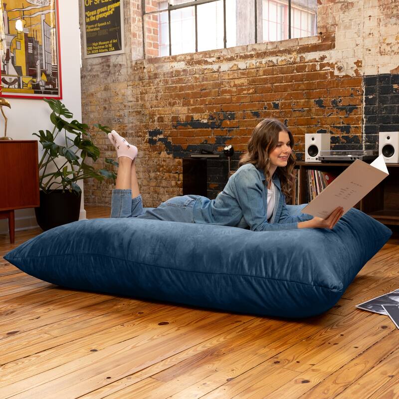 Jaxx 5.5' Huge Bean Bag Floor Pillow and Lounger for Adults - Microsuede