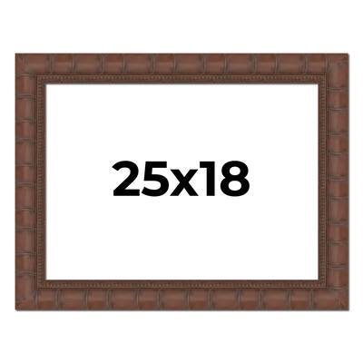 25x18 Frame Pewter Solid Wood Picture Frame Width 1.625 Inches | Interior Frame Depth 0.6875 Inches