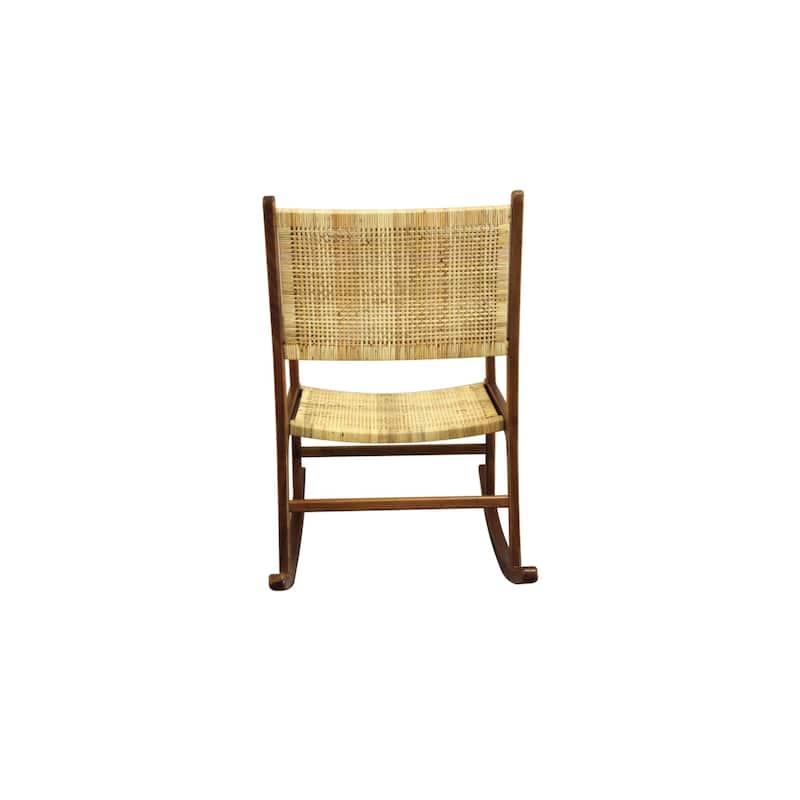 Woven Rattan Rocking Chair - 41.75" - Caramel Brown