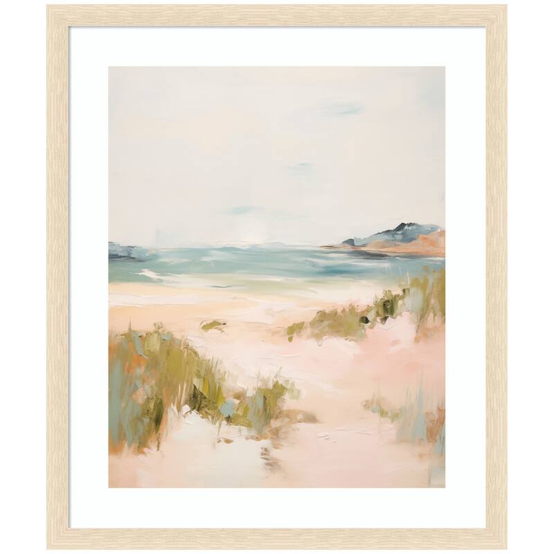 Kate and Laurel Tranquil Landscape V expansion by Amy Lighthall Framed Wall Art Print - 22 x 26 - Natural