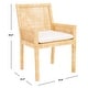 preview thumbnail 11 of 19, SAFAVIEH Sarai Coastal Accent Chair with Cushion - 22.8" W x 22.4" L x 34.6" H