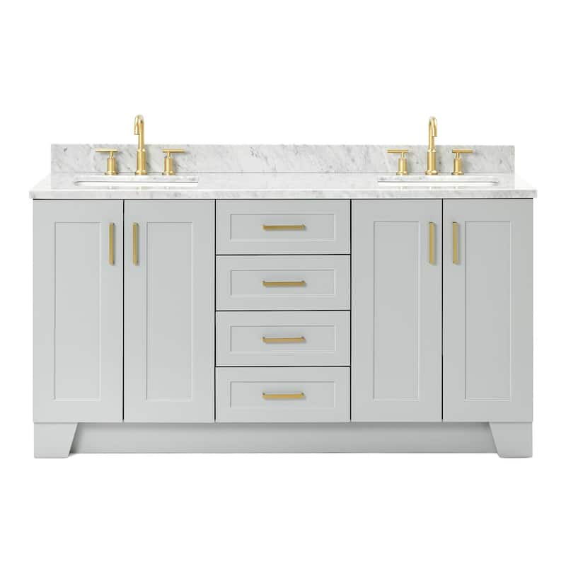 Ariel Q067DCW2RVO Taylor 67" Free Standing Double Basin Vanity Set - Grey