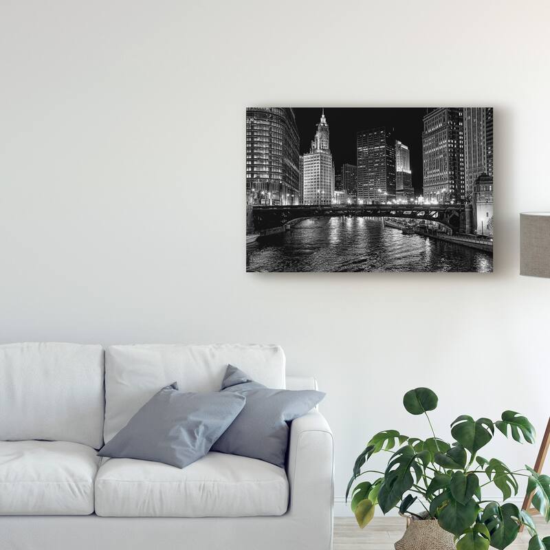Jeff Lewis 'Chicago River' Canvas Art