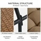 preview thumbnail 24 of 26, 2-Piece Outdoor Wicker Ottomans with Cushions, Weather-Resistant Boho Patio Rattan Footrests for Garden, Porch, and Balcony