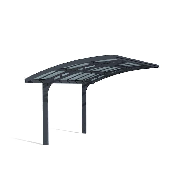 Arizona Breeze/Wave Gray Double Wings Shape Carport with Solid Roof Panels
