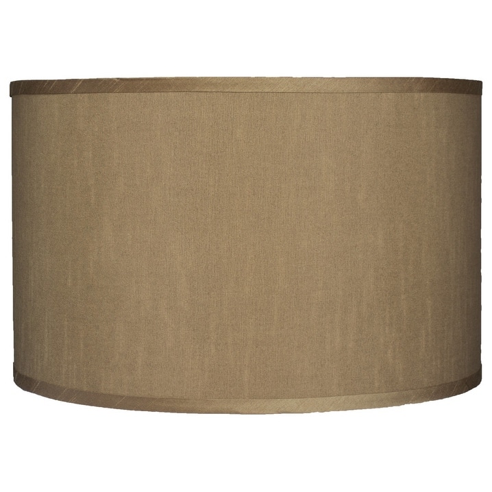 Classic Drum Faux Silk Lamp Shade 8-inch to 16-inch Available - 16" - Taupe