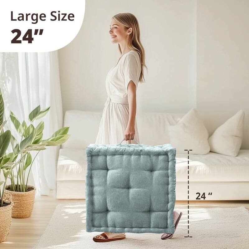 Intelligent Design Azza Poly Chenille Square Floor Pillow Cushion