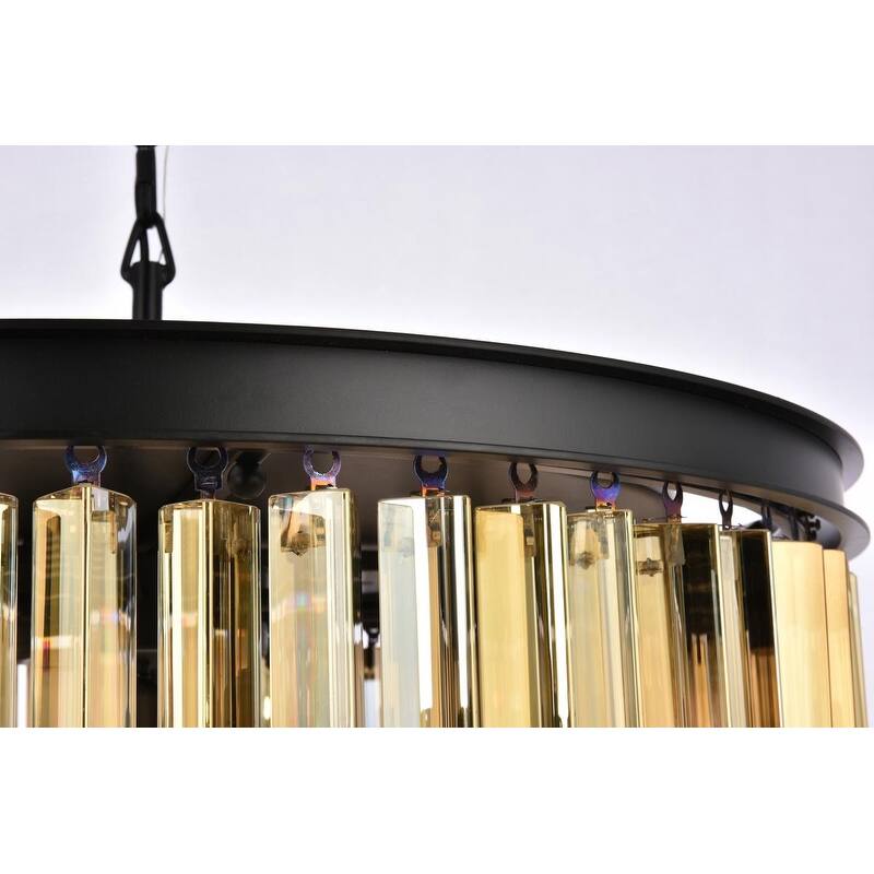 Royce Edge 8-Light Matte Black Chandelier