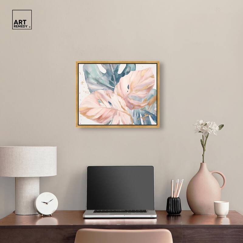 Golden Spritz Canvas by Art Remedy