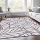 preview thumbnail 7 of 7, Machine Washable Indoor/ Outdoor Chantille Modern Palms Rug