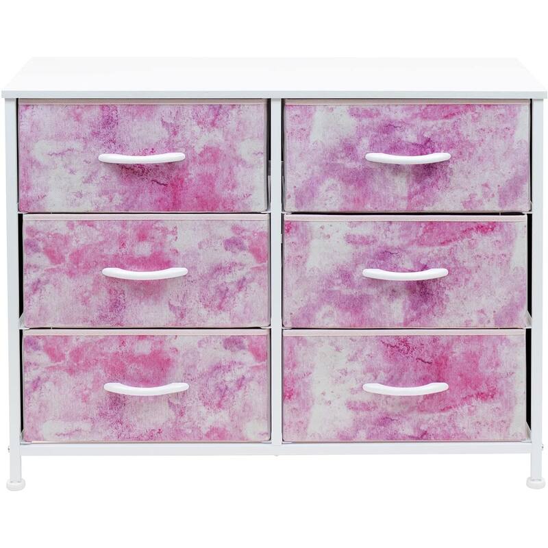 Dresser w/ 6 Drawers Furniture Storage Chest for Home, Bedroom