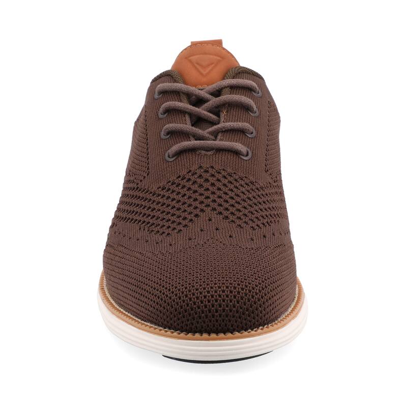 Vance Mens Medium and Wide Width Mens Ezra Knit Wingtip Dress Shoe