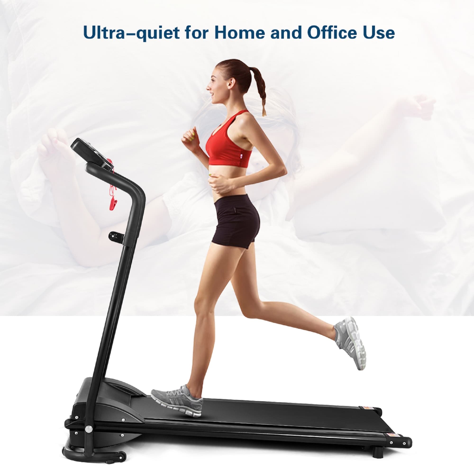 Folding Treadmill 1.0 HP Electric Motorized Power Running Machine