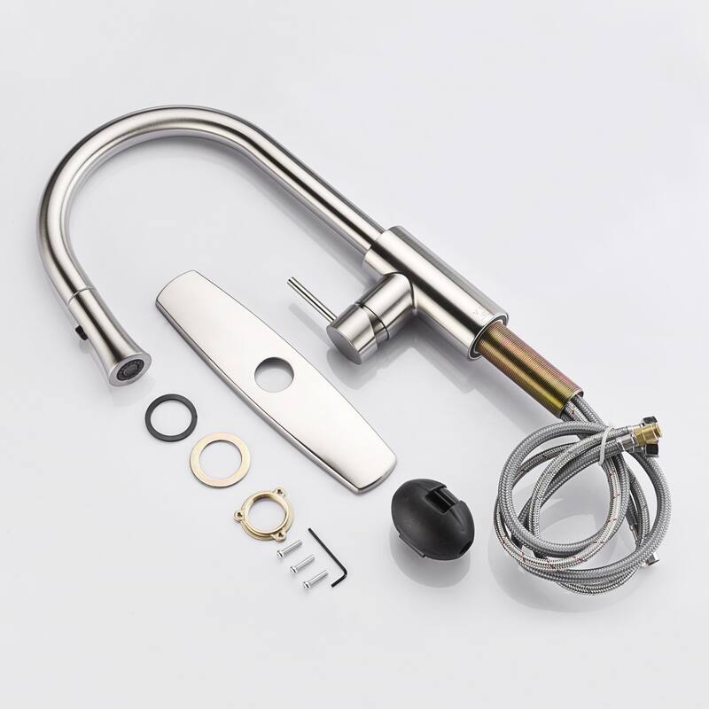 Ultra Faucets Euro Collection Single-Handle Kitchen Faucet With Pull-Down Spray