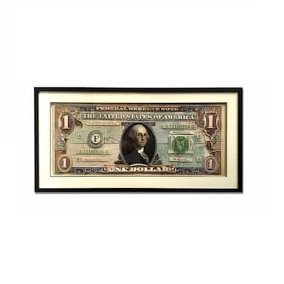 One dollar Collage Art with Black Frame
