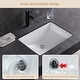 preview thumbnail 9 of 10, CB HOME 20'' x 14'' Undermount Bathroom Vanity Sink, Rectangle White Ceramic Bathroom Sink-(20-5/8''x14-1/2''x8-1/4'')