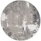 preview thumbnail 10 of 9, SAFAVIEH Pyramid Nikolitsa Modern Abstract Rug 6'7" Round - Ivory Grey/Charcoal - Round