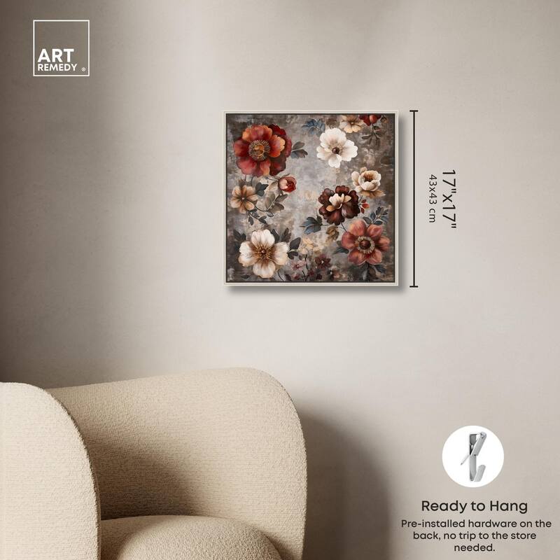 Dusk Dahlias Canvas by Art Remedy