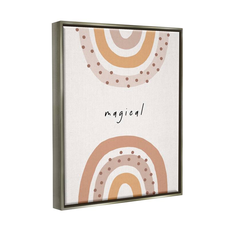 Stupell Muted Magical Rainbows Framed Floater Canvas Wall Art Design by LSR Design Studio
