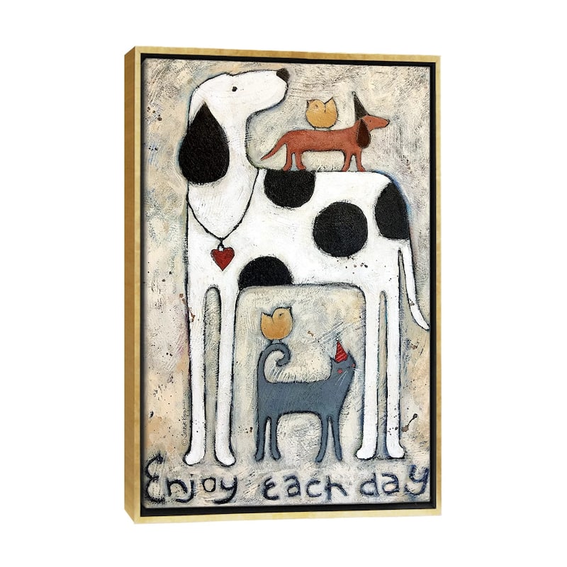 iCanvas "Each Day" by Teresa Kogut Framed Canvas Print - Gold - 26x18
