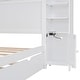 preview thumbnail 33 of 52, Full Size Wooden Bed with All-in-One Cabinet, Shelf, Sockets & Twin Trundle - Stylish and Functional in Grey