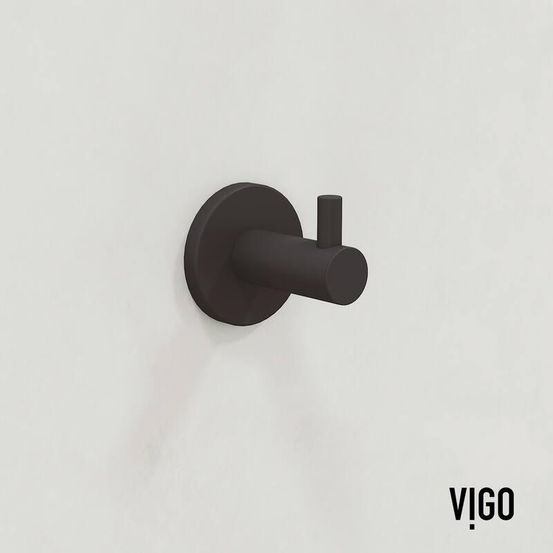 VIGO Cass 4-Piece Bathroom Hardware Accessory Set with 24 in. Towel Bar, Toilet Paper Holder, Hand Towel Holder, Hook