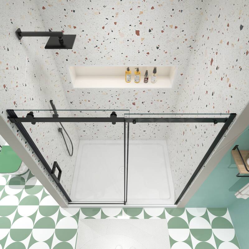 Sliding shower door, sliding door - Black