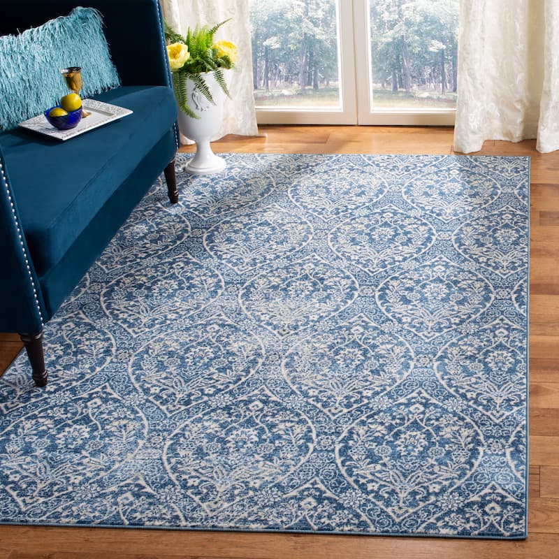 SAFAVIEH, Brentwood Koyka Traditional Oriental Rug - 4' x 6' - Navy/Light Grey