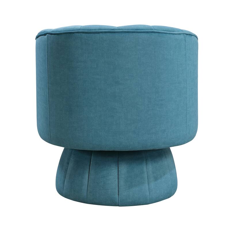 Velvet Swivel Barrel Chair, Round Upholstered Sofa Chair, Lounge Armchair with Barrel Back for Living Room, Bedroom