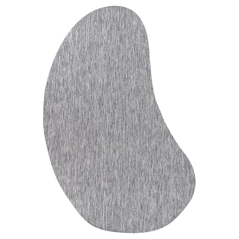 JONATHAN Y Evan Modern Rustic Organic Curve Indoor/Outdoor Shaped Area Rug