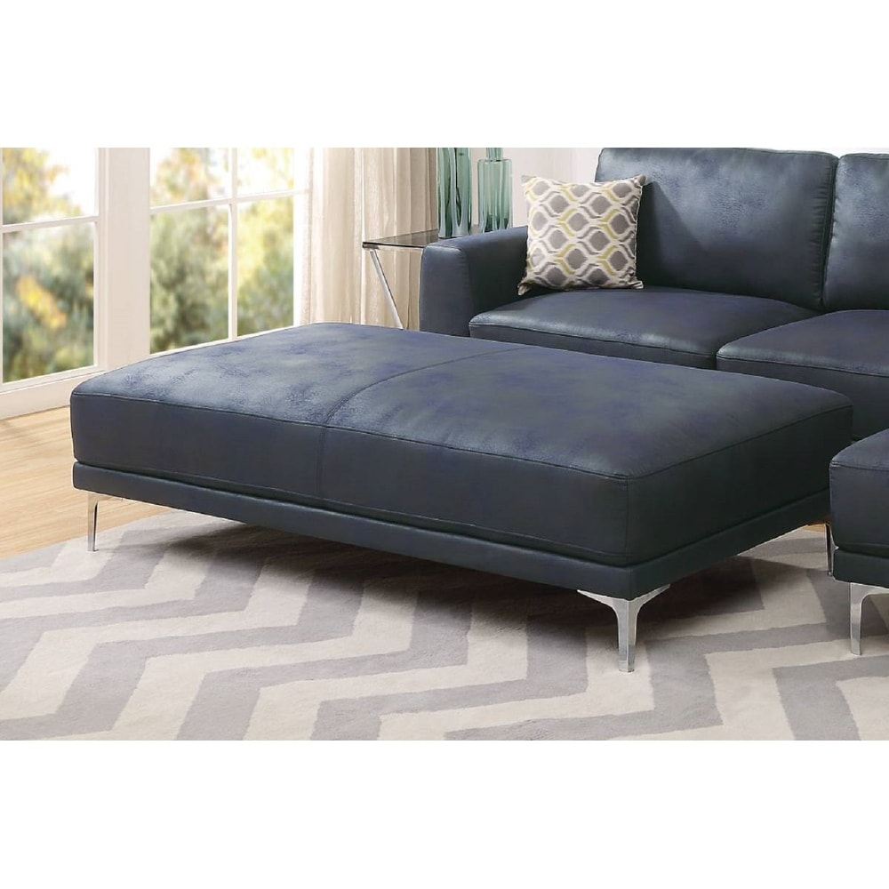 Simple Relax Faux Leather Cocktail Ottoman