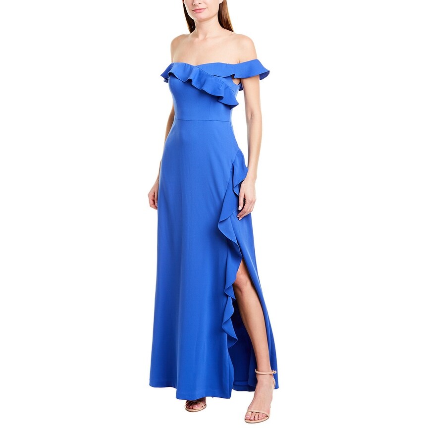 bcbg ruffle maxi dress
