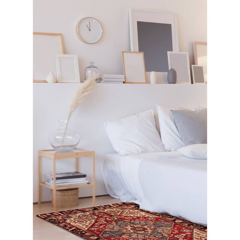 ECARPETGALLERY Hand-knotted Andelz Red Wool Rug - 3'10 x 6'3