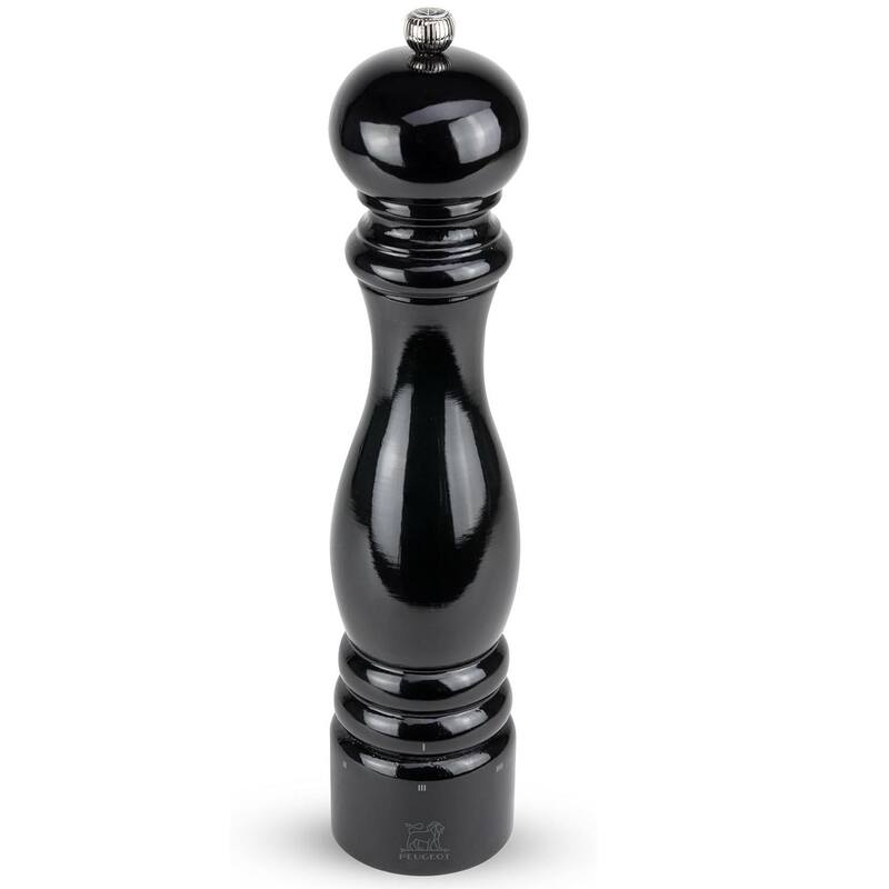 Peugeot Paris u'Select Zirlion Salt Mill, Black Lacquer, 12 inch, Adjustable Grind - Black Lacquer - 1 Piece